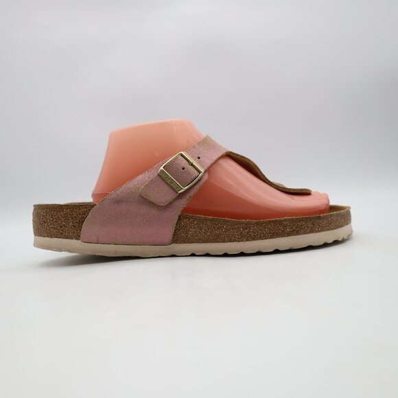 Birkenstock Gizeh Women's EU 42 US 11 Sandal Thong Pink Rose Leather - Picture 1 of 12